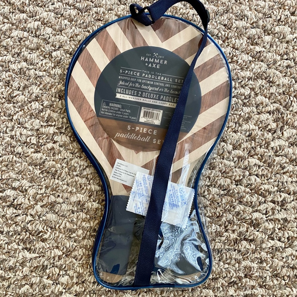 Hammer + Axe Paddleball Set balls carry bag